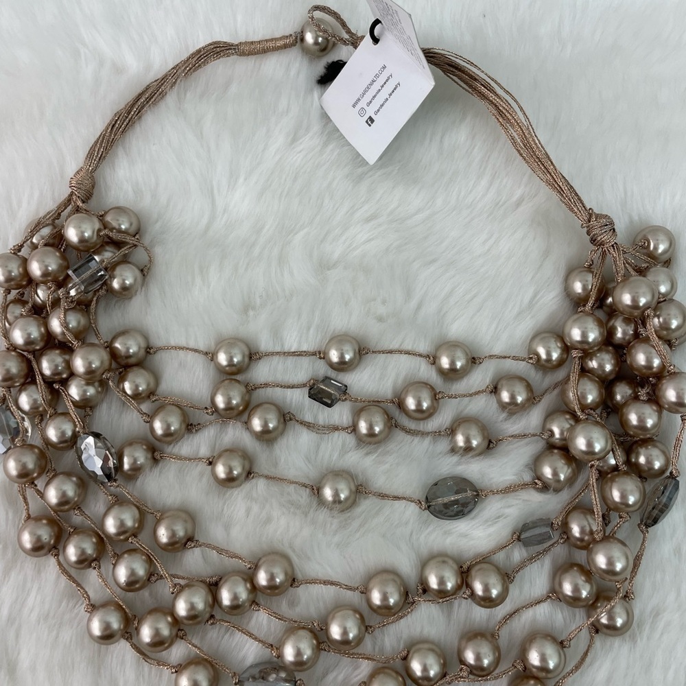 Gardenia Jewelry Statement Necklace New